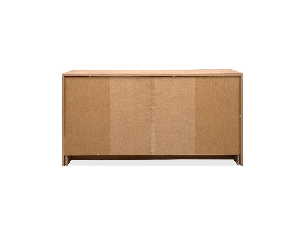 Dressoir 4 deuren 1 lade houtlook L165 cm - SOREN