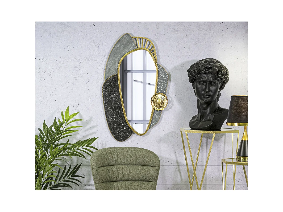Miroir mural Art vertical en fer multicolore
