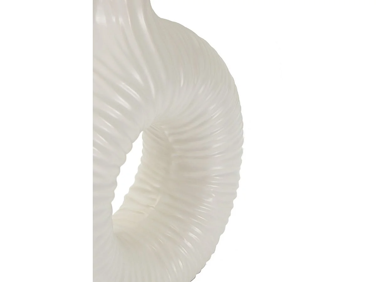 Lampe de table Seta Bianca en céramique avec abat-jour en tissu — 28,5×15×43 cm