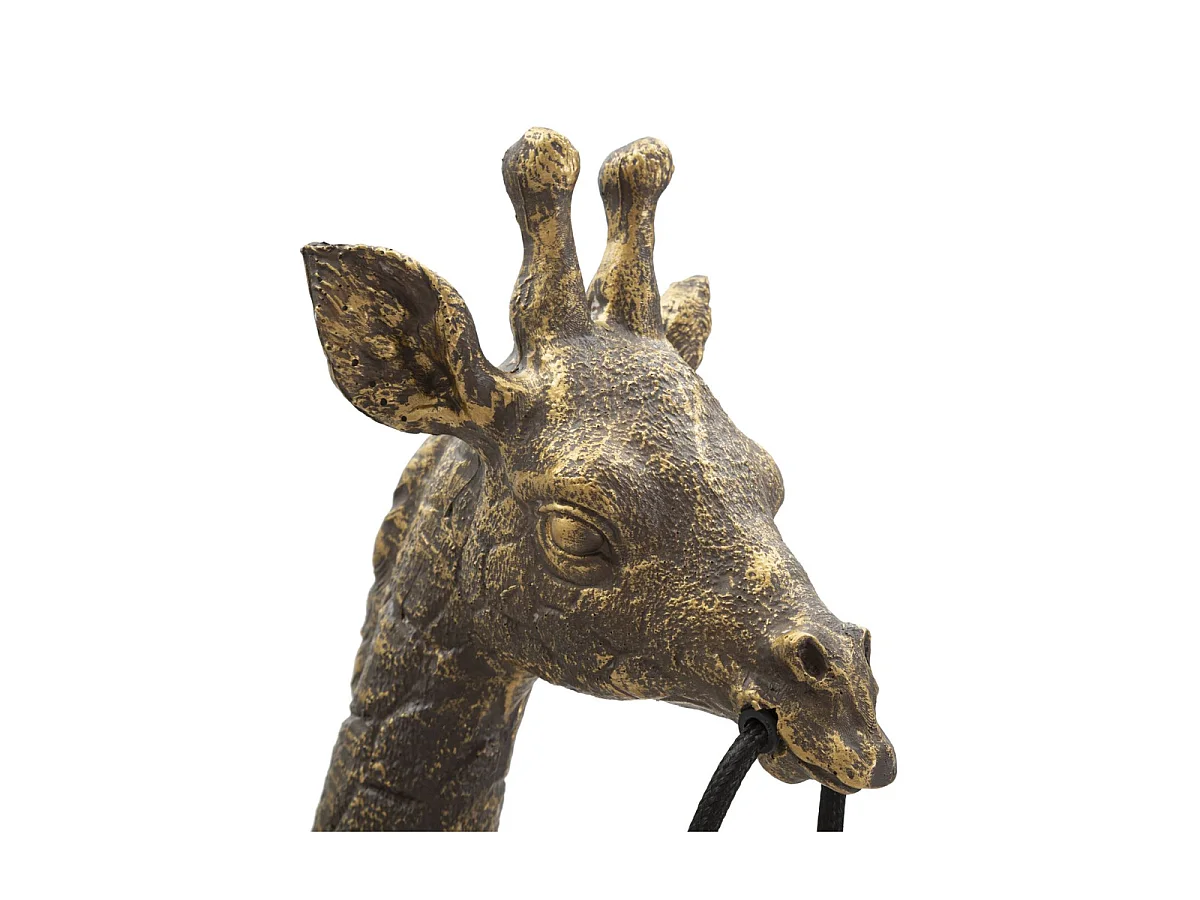 Lampe de table Girafe en résine or antique