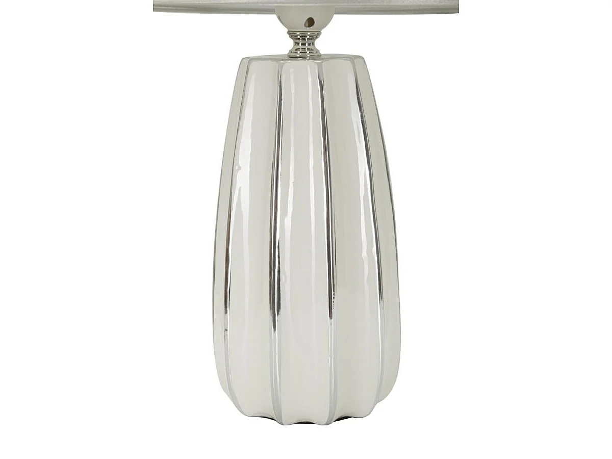 Tafellamp Emmi zilver keramiek Ø30×45 cm