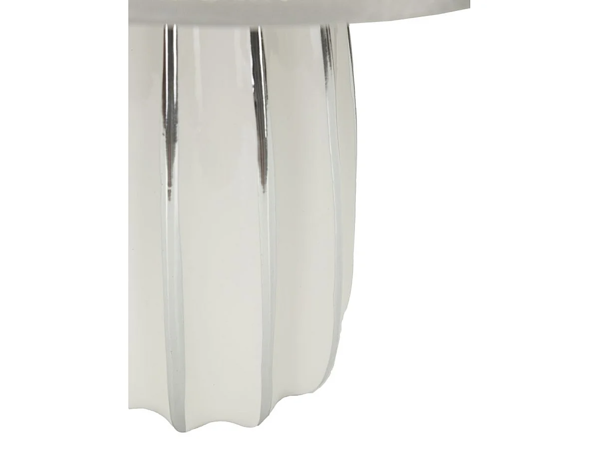 Tafellamp Emmi zilver keramiek Ø30×45 cm