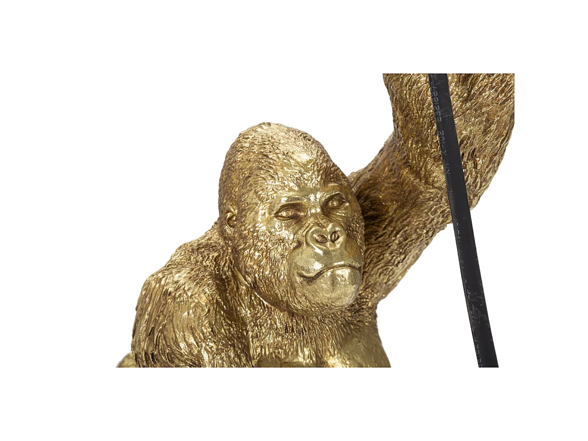 Lampe de table Gorilla en résine dorée Glam 22,5x16x40 cm