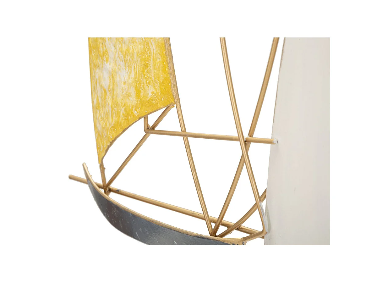 Panel ścienny Vela Color z żelaza z trzema żaglówkami