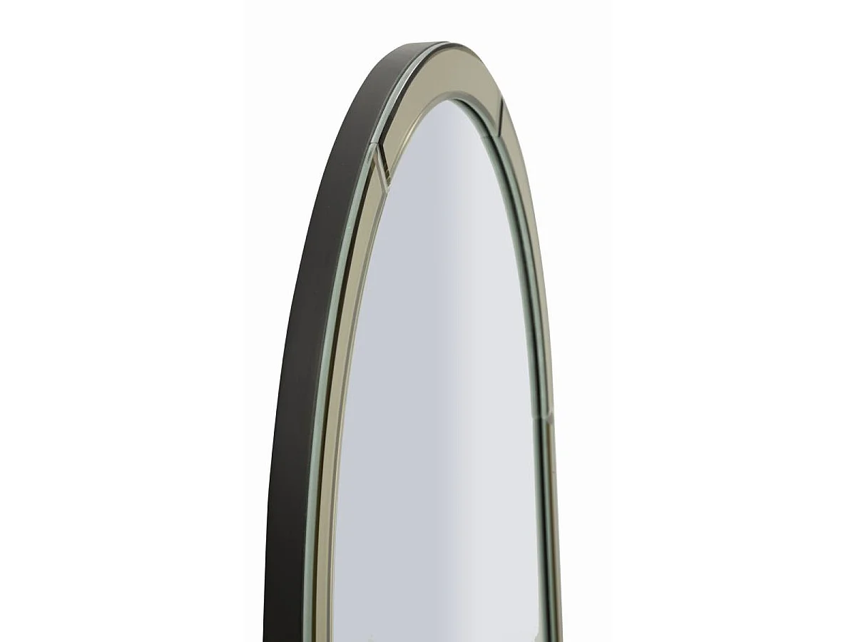 Miroir mural Baku en arc avec cadre miroir doré 49x144 cm