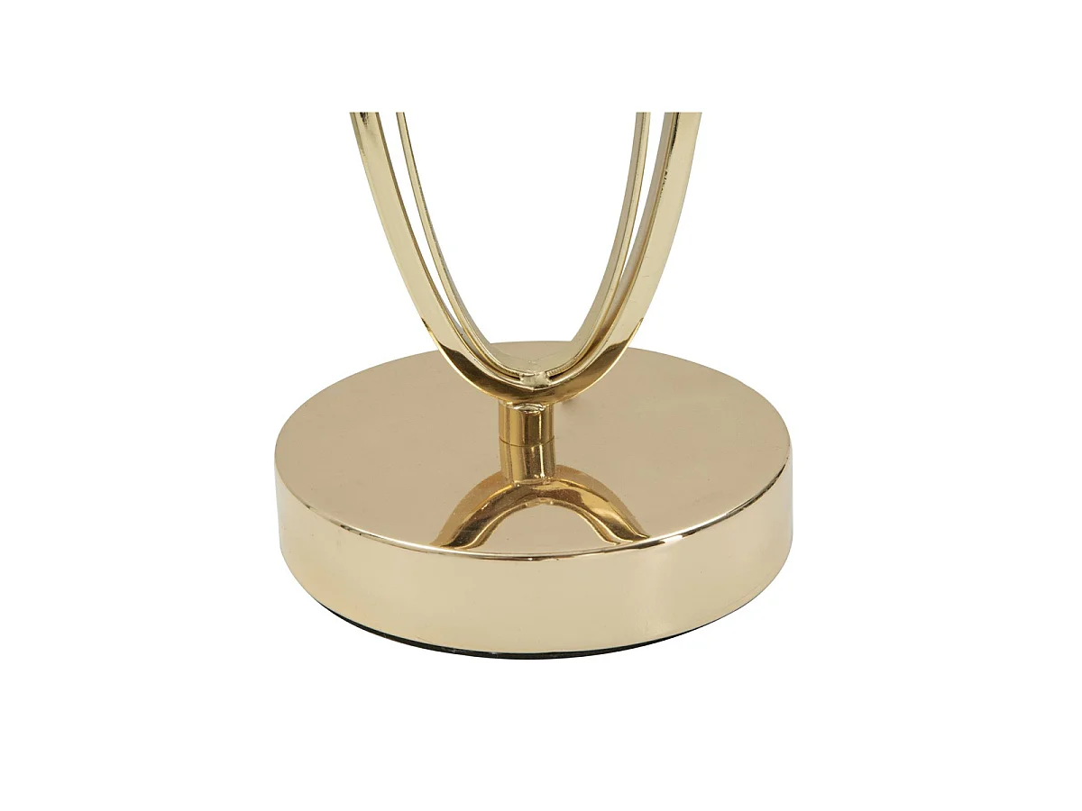 Glam Flush tafellamp van verguld ijzer met crèmekleurige stoffen lampenkap