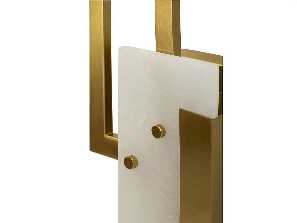Wandlamp Cube van glas en verguld ijzer 15x8x33 cm
