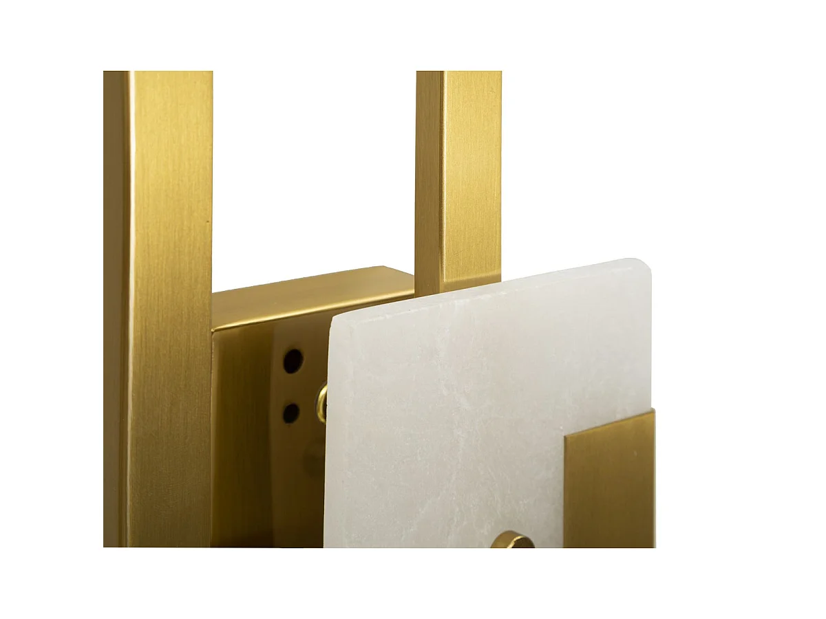 Wandlamp Cube van glas en verguld ijzer 15x8x33 cm
