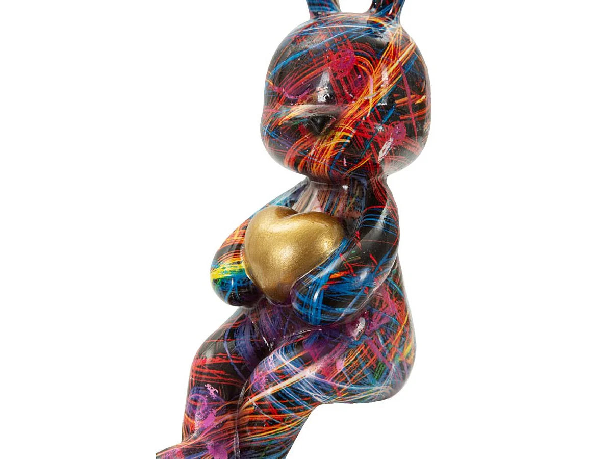Psyco konijntje -A- in multicolour hars