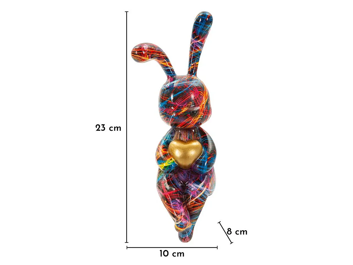 Psyco konijntje -A- in multicolour hars