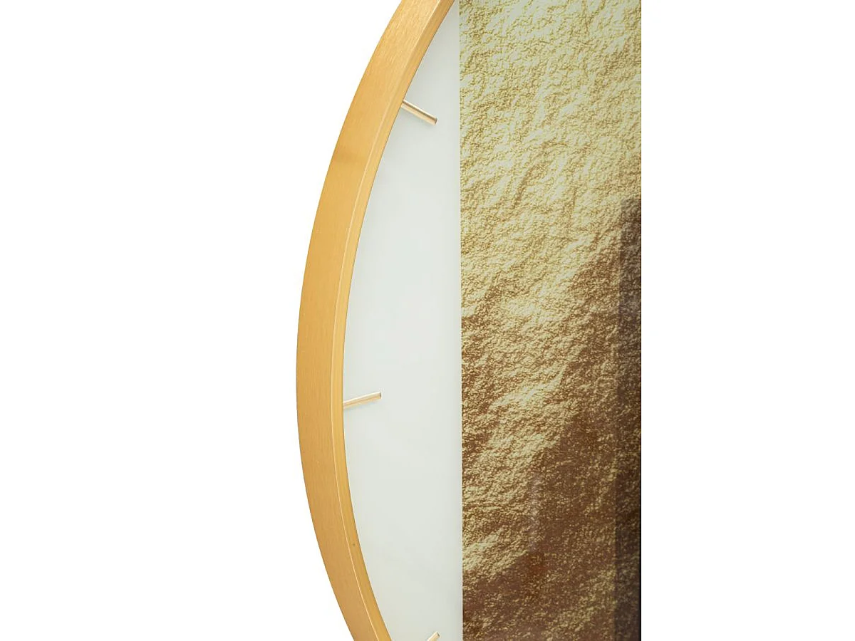 Glass Motif XL wandklok in glas en aluminium