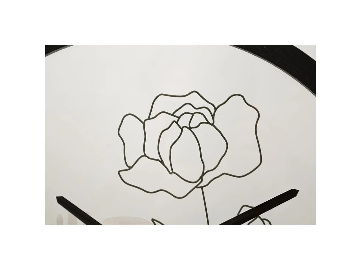 Horloge murale Flower A avec cadran floral multicolore