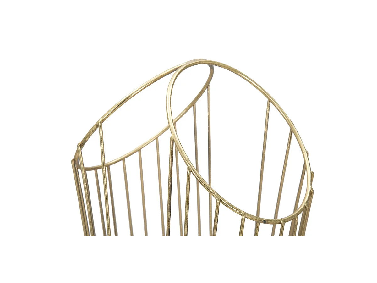 Porte-parapluies Glam Stick en fer doré avec structure en fils 25,5x18,5x60 cm