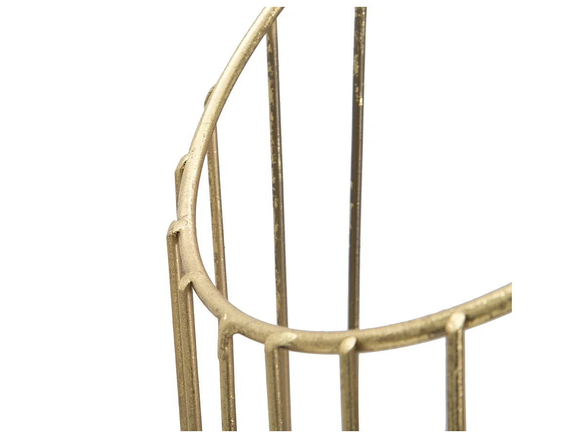 Porte-parapluies Glam Stick en fer doré avec structure en fils 25,5x18,5x60 cm