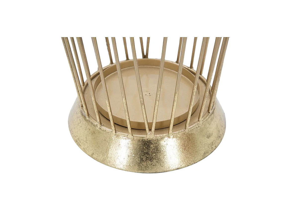 Porte-parapluies Glam Stick en fer doré avec structure en fils 25,5x18,5x60 cm