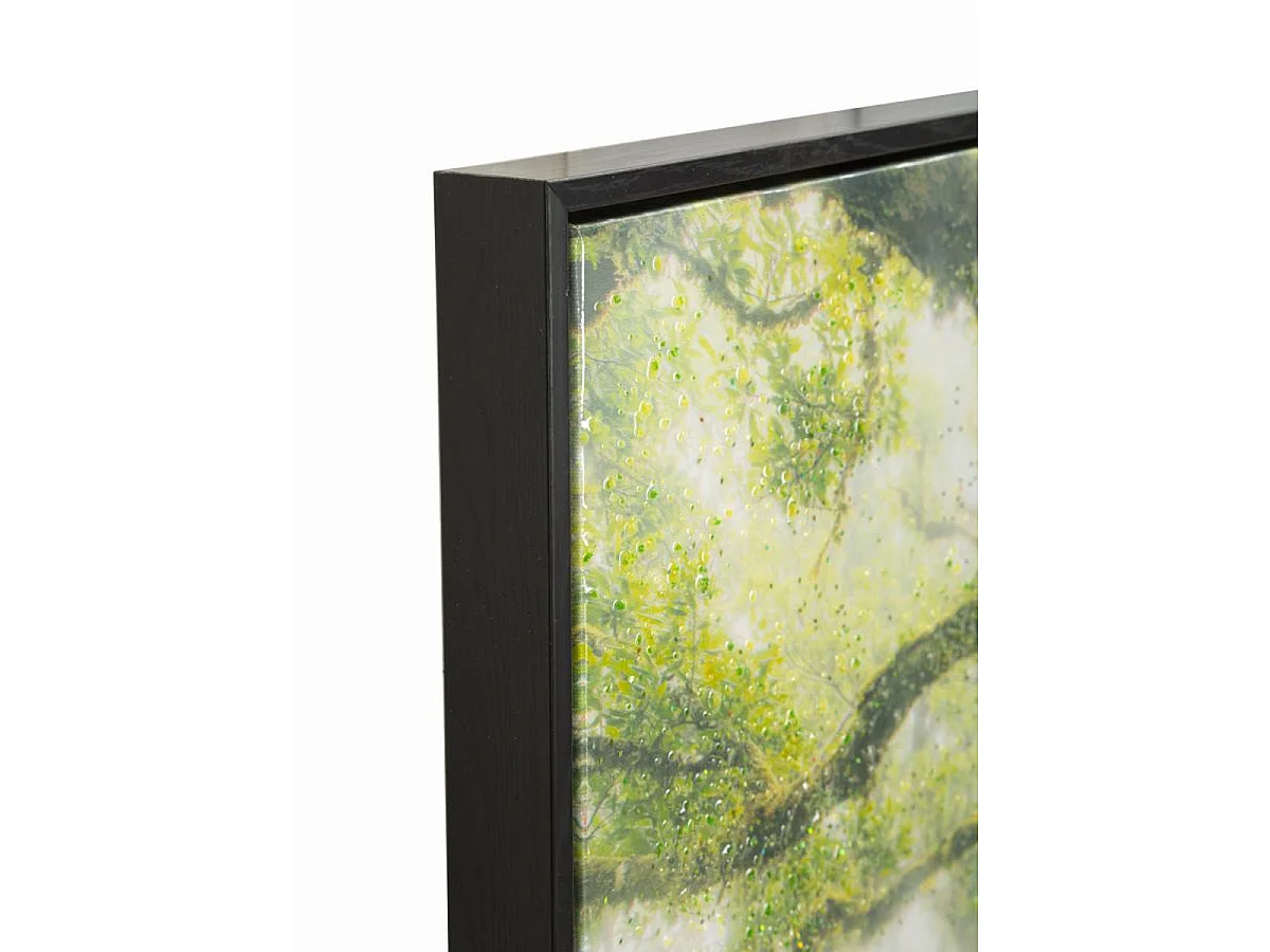 Canvasdruk Foresta — boslandschap met lijst, 90x60 cm