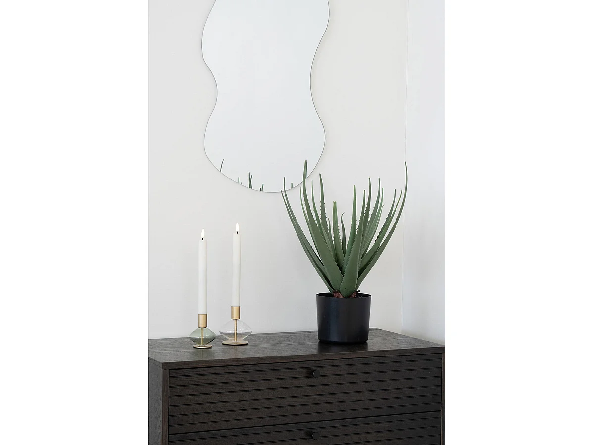 Pianta artificiale Aloe Vera in vaso nero H51 cm
