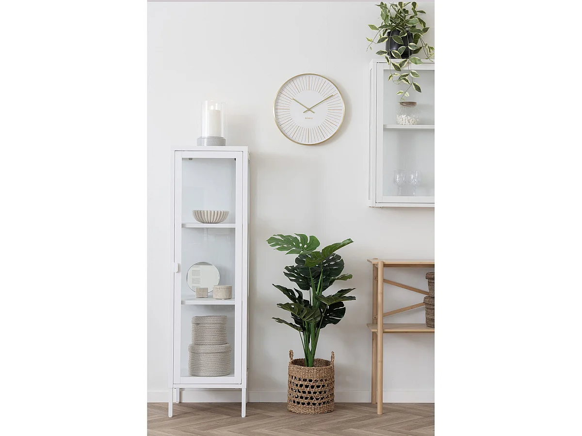 Set van 2 ronde katoenen manden met deksel Sebal — naturel beige