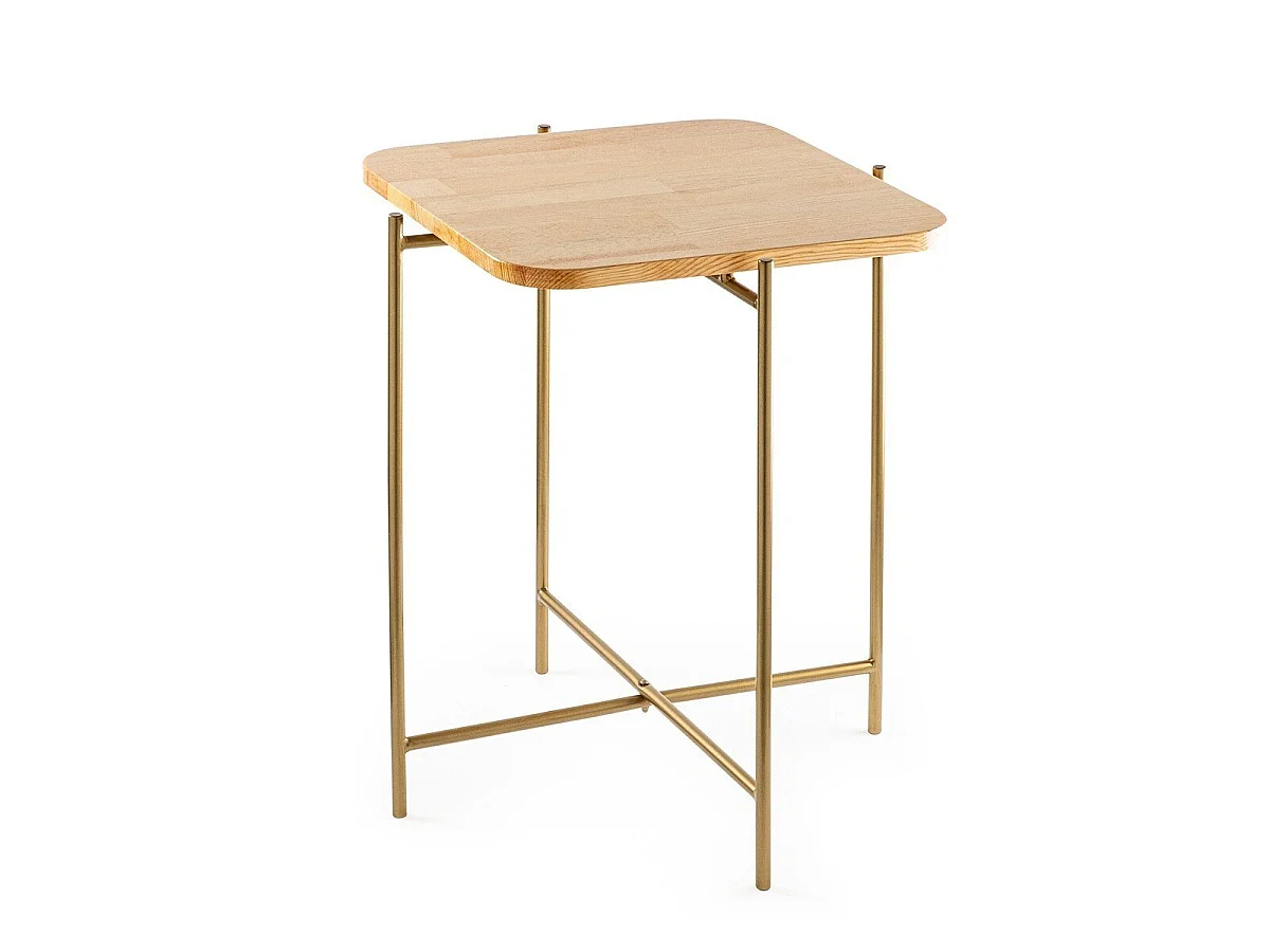 Tavolino quadrato con gambe in metallo H56 cm - JAMIE