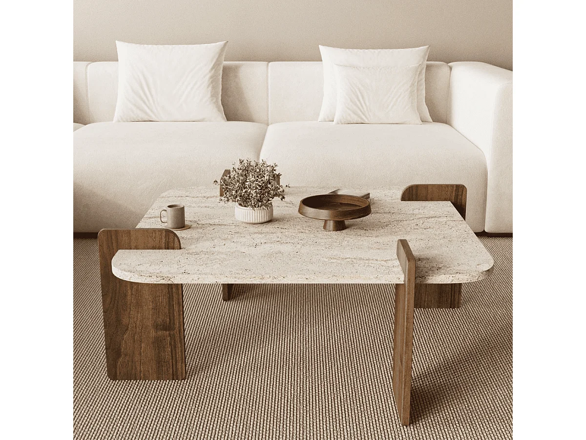 Couchtisch mit quadratischer platte  L90 cm  ORIGIN