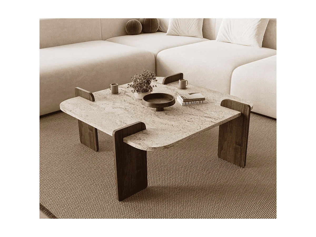 Couchtisch mit quadratischer platte  L90 cm  ORIGIN