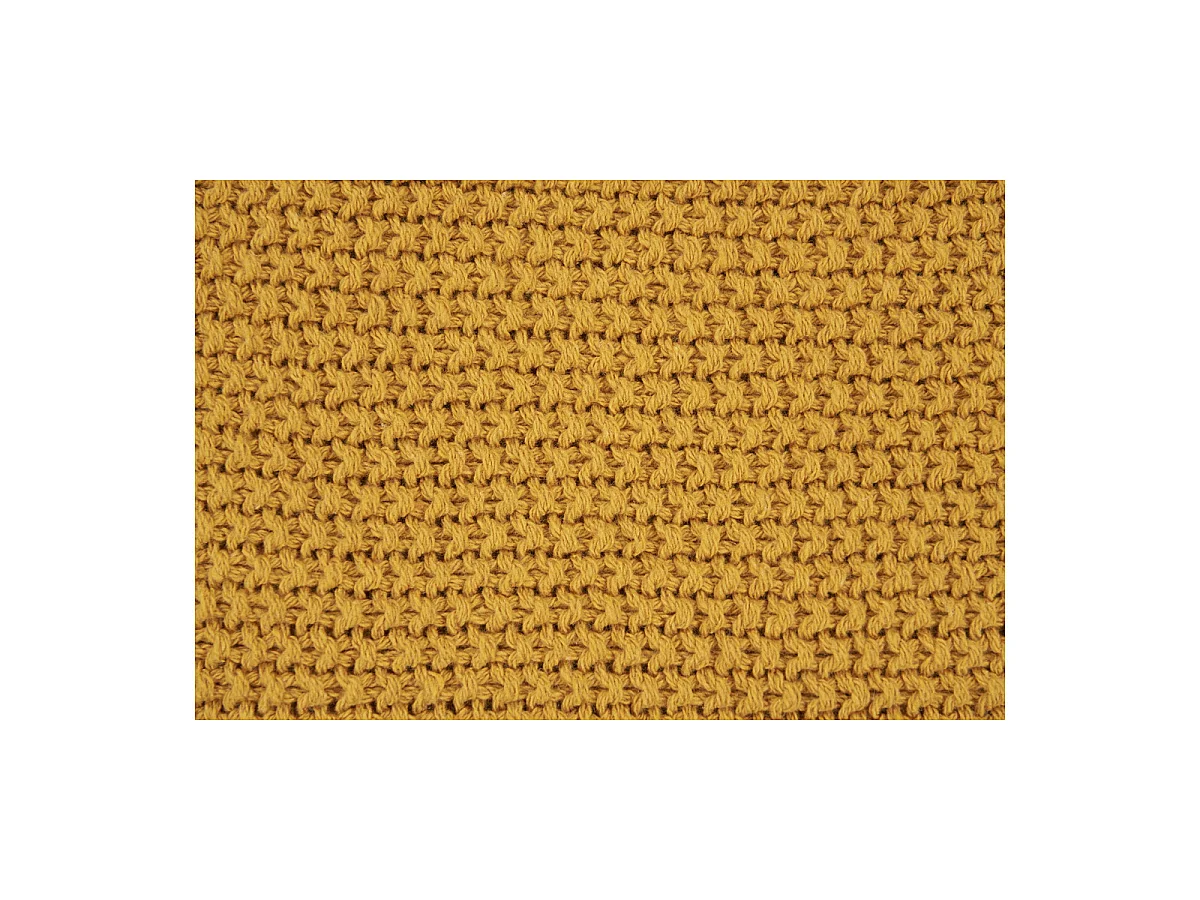 Santos plaid van gerecycled katoen okergeel 130×170 cm