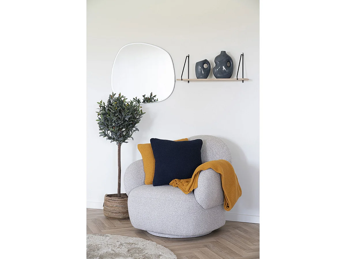 Santos plaid van gerecycled katoen okergeel 130×170 cm