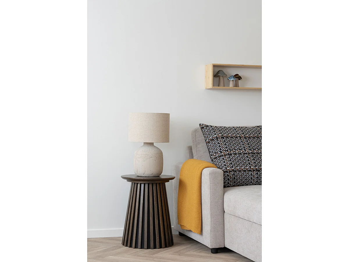 Santos plaid van gerecycled katoen okergeel 130×170 cm