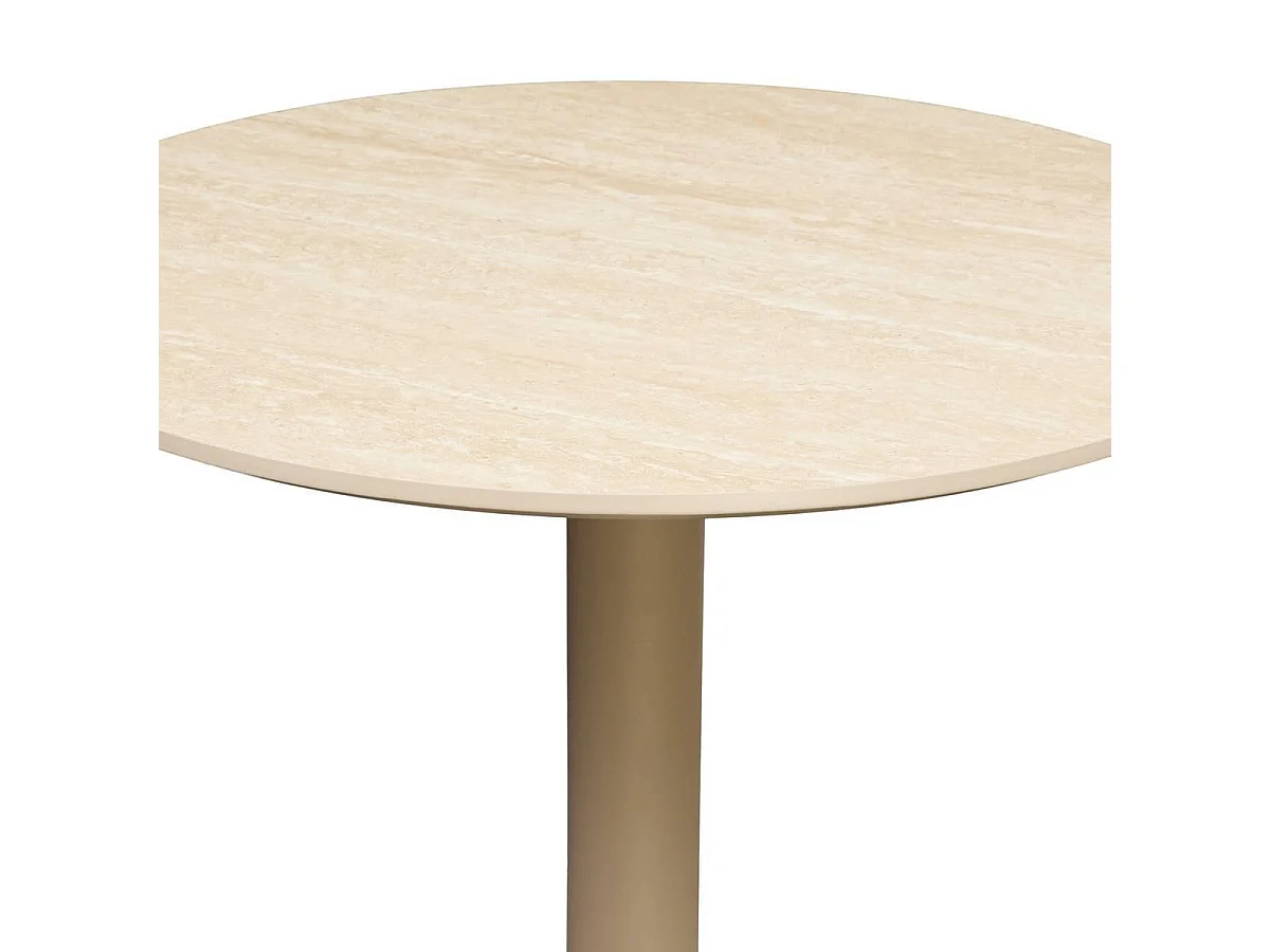 Table de Bar Ronde "Voluto" 100cm Beige