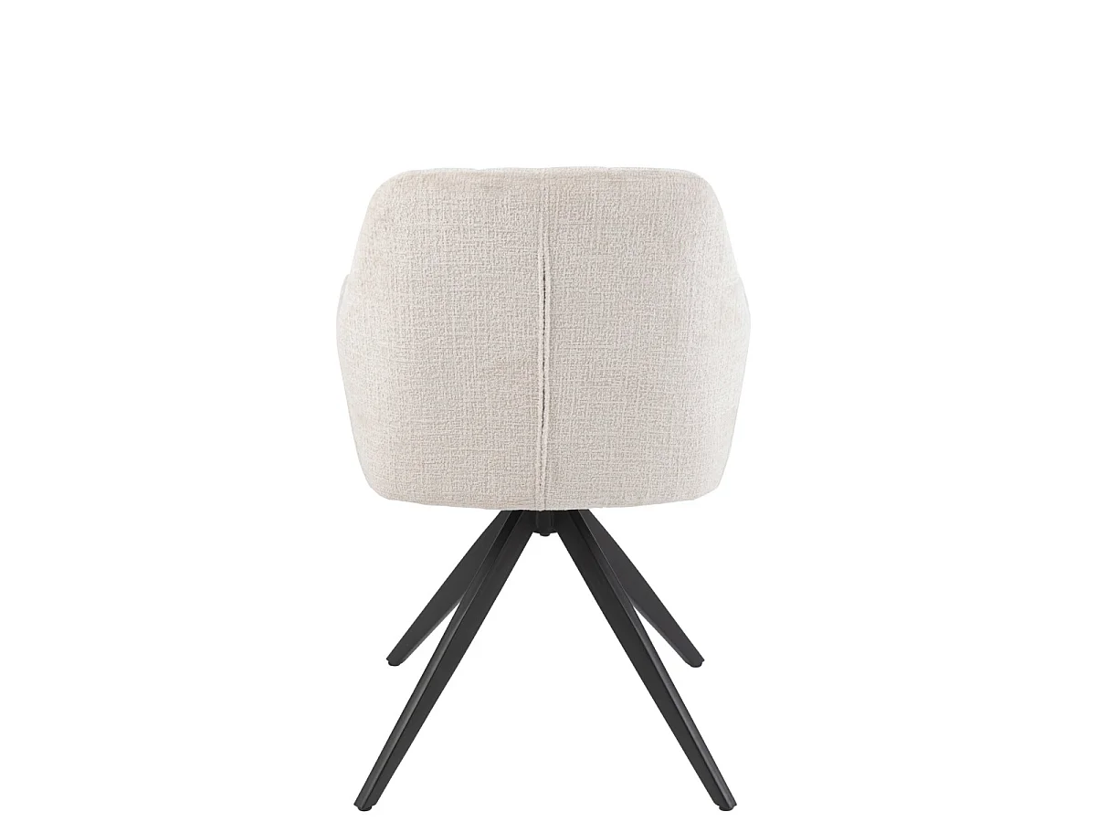 Chaise Design Pivotante "Louna" 84cm Écru