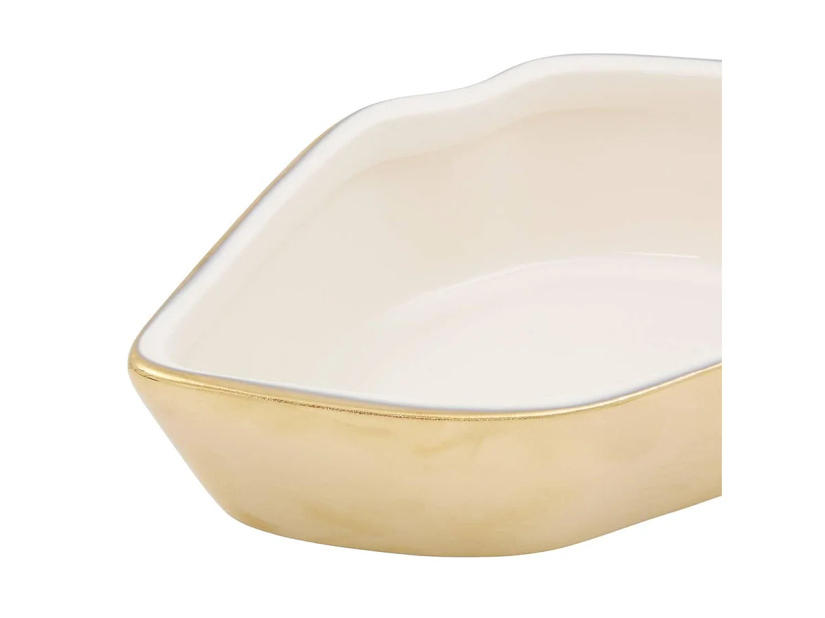 Boîte Déco Lèvres "Crush" 20cm Or