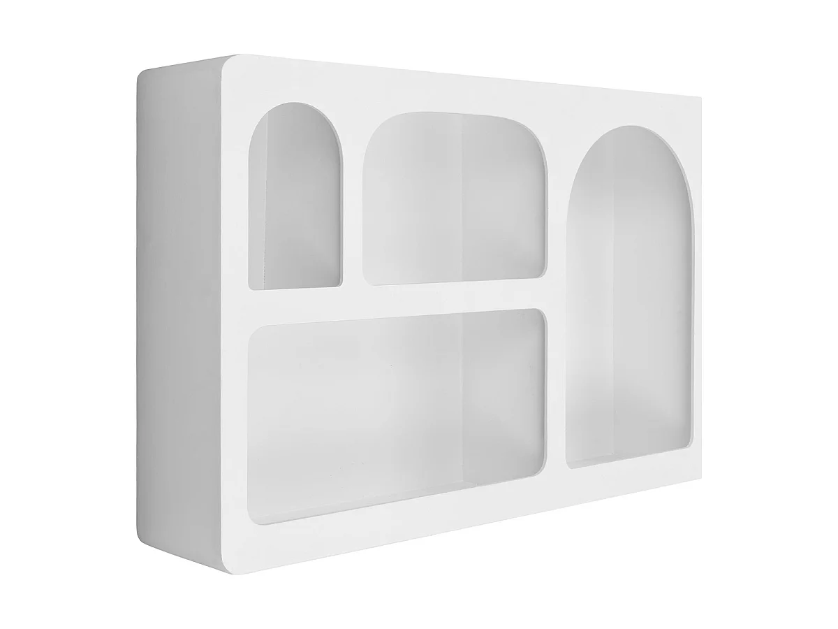 Półka ścienna Bryne z MDF białego 60×13×40 cm
