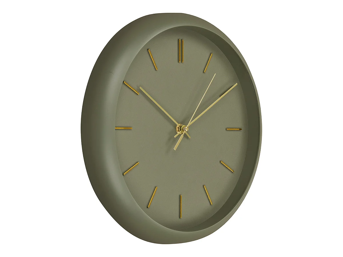 Wandklok Rossano groen met stil uurwerk ø30 cm
