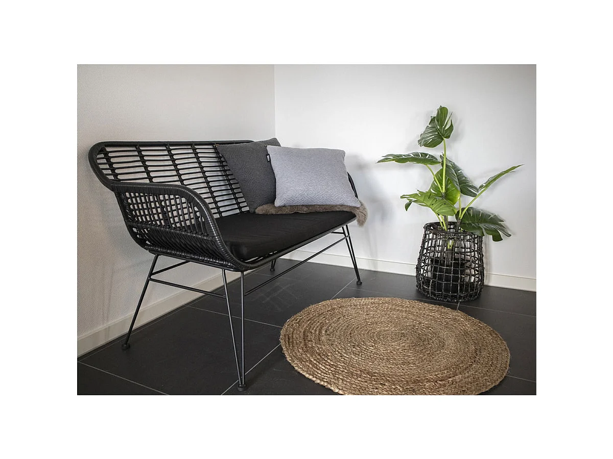 Tapis Bombay en jute tressé naturel ø90 cm