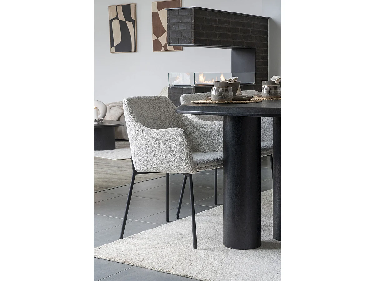 Tapis Surat touffeté main en laine marron clair/ivoire 160×230 cm