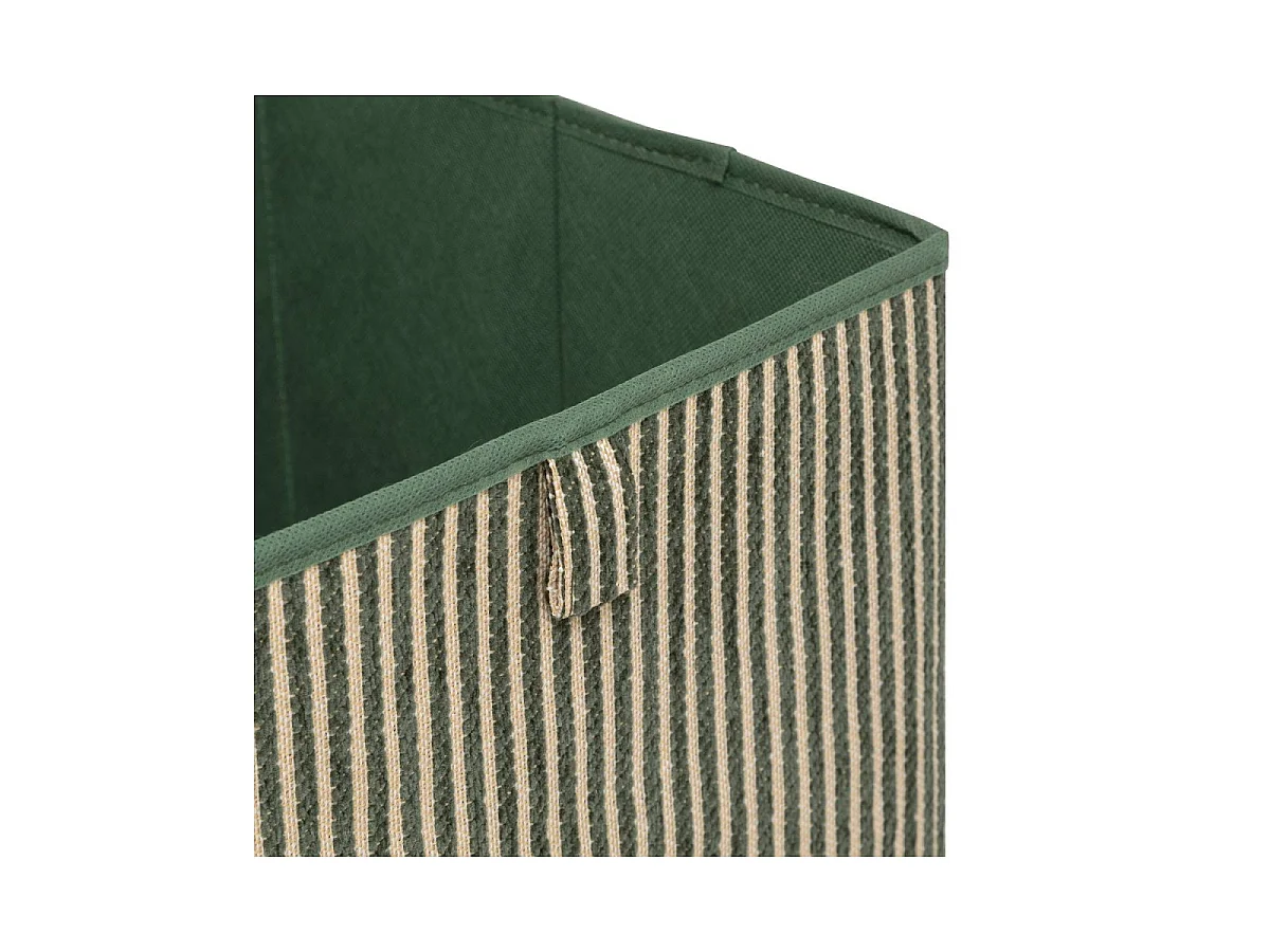 Boîte de Rangement Déco "Cotty" 31x31cm Vert Foncé