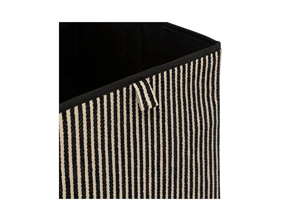Boîte de Rangement Déco "Cotty" 31x31cm Noir