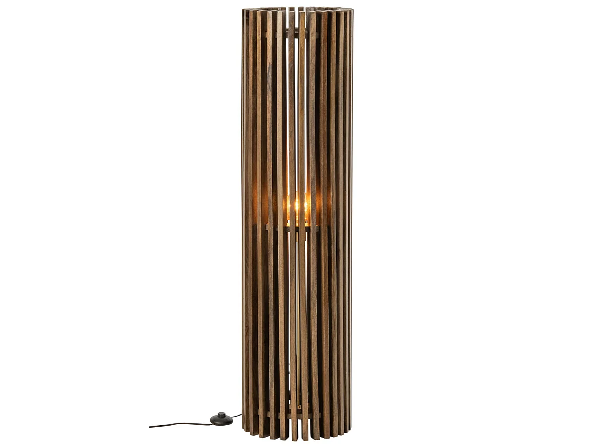 Lampadaire en Bois "Linea" 122cm Marron Foncé