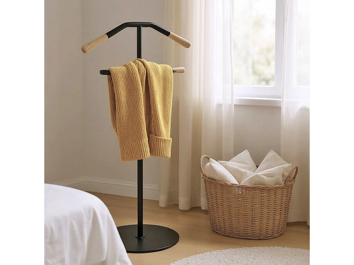 Valet de Chambre "Roger" 105cm Noir