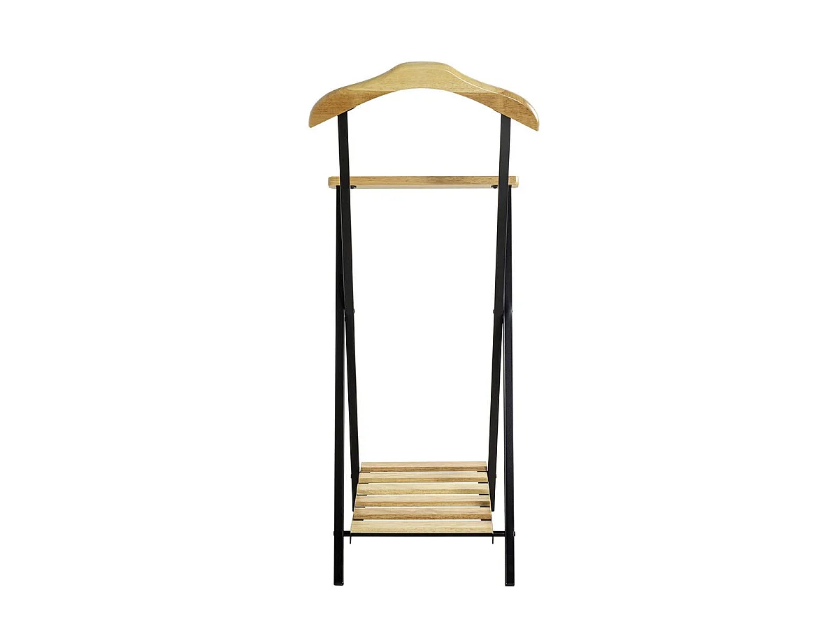 Valet de Chambre "Hélène " 110cm Naturel & Noir