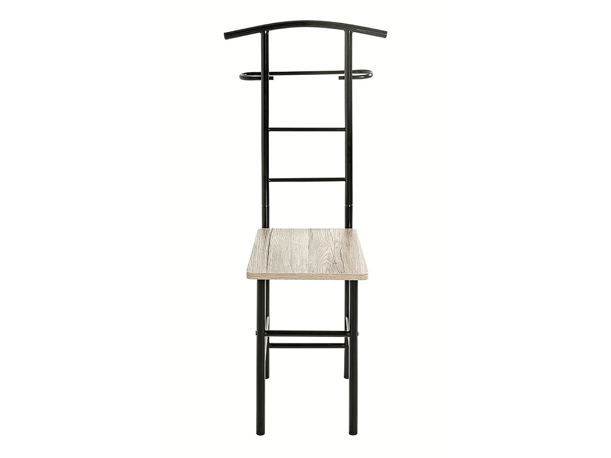 Valet de Chambre "Chaise" 109cm Noir & Naturel