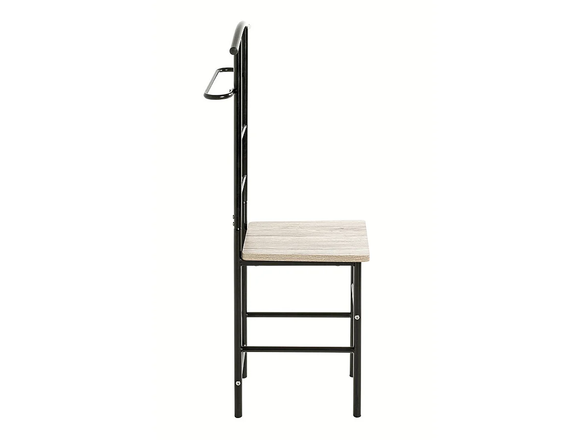 Valet de Chambre "Chaise" 109cm Noir & Naturel