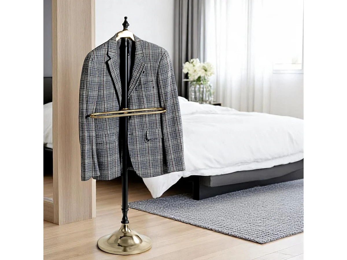 Valet de Chambre "Elégance" 130cm Noir & Or
