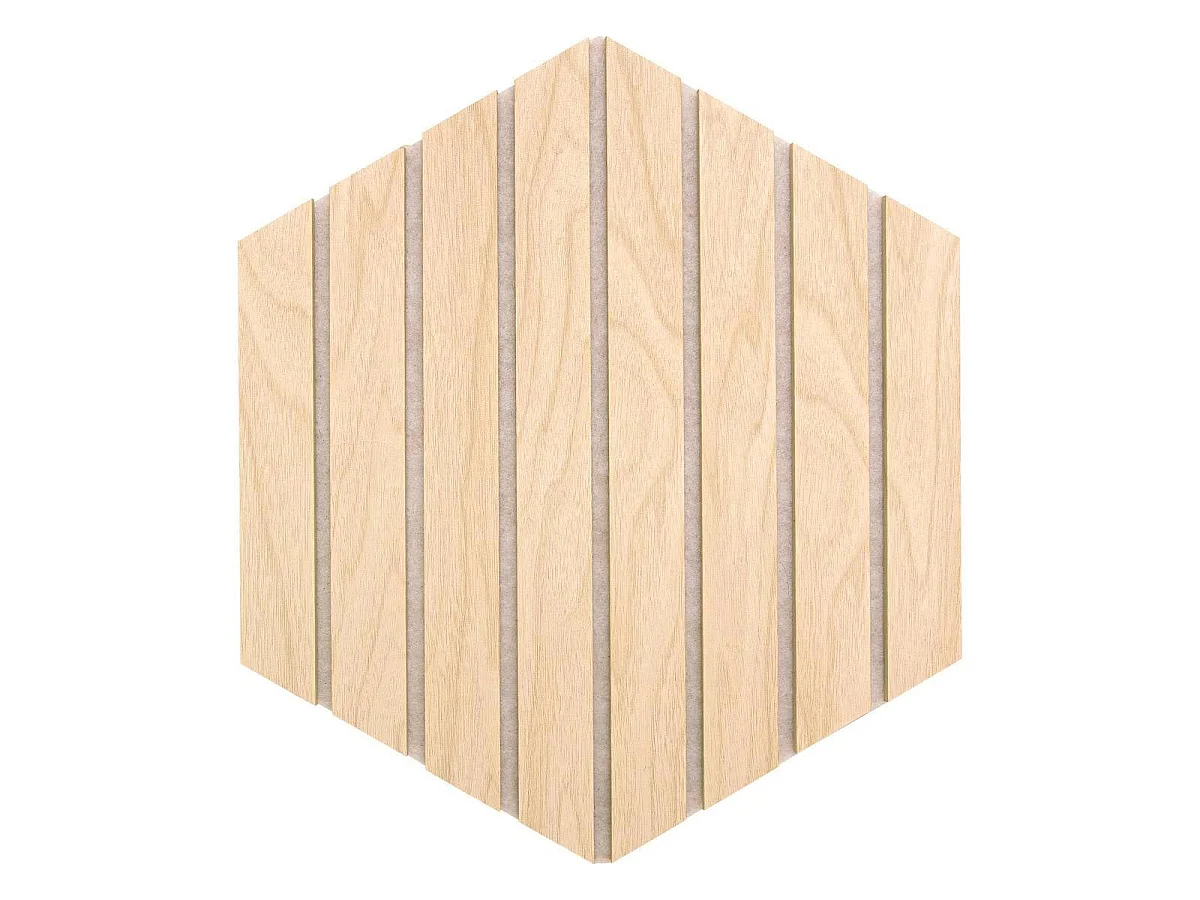 Lot de 3 Panneaux Déco Hexagonal "Colva" 30x26cm Beige