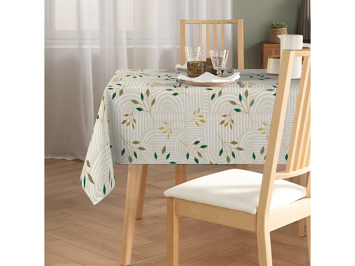 Nappe de Table Antitache "Ambel" 145x240cm Naturel