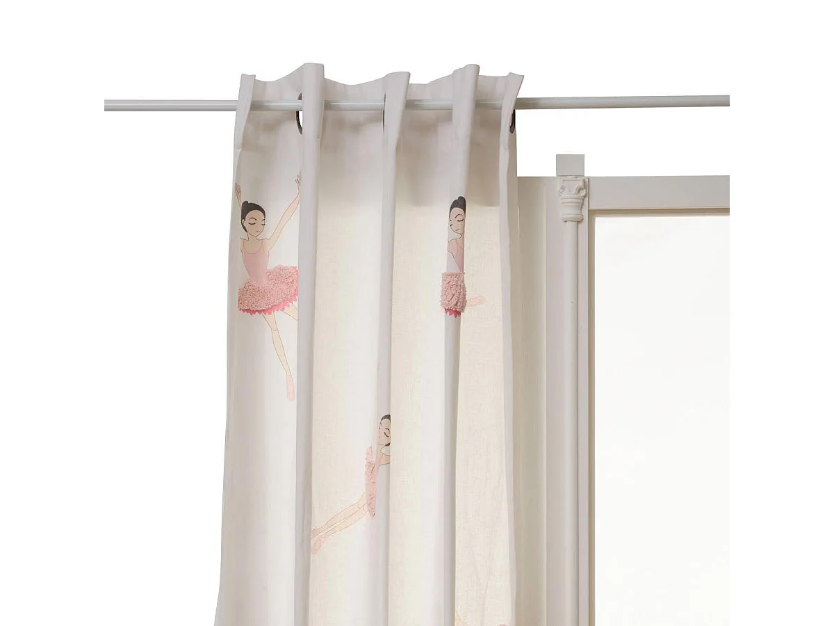Rideau Tufté Enfant "Ballerine" 140x260cm Rose