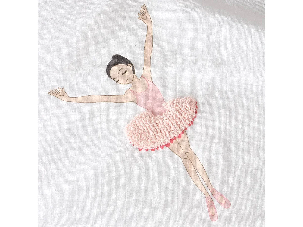 Rideau Tufté Enfant "Ballerine" 140x260cm Rose