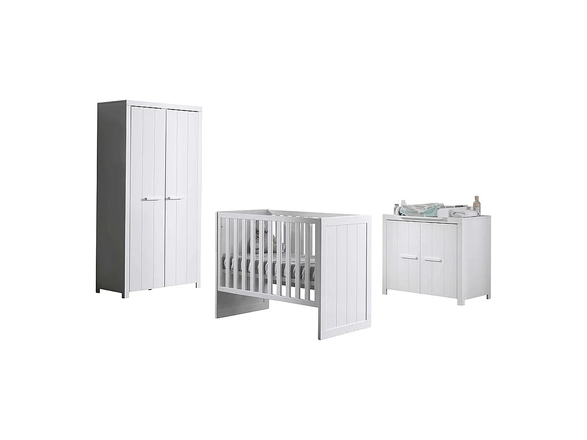 Chambre Complète Bébé 4P "Erik II" Blanc