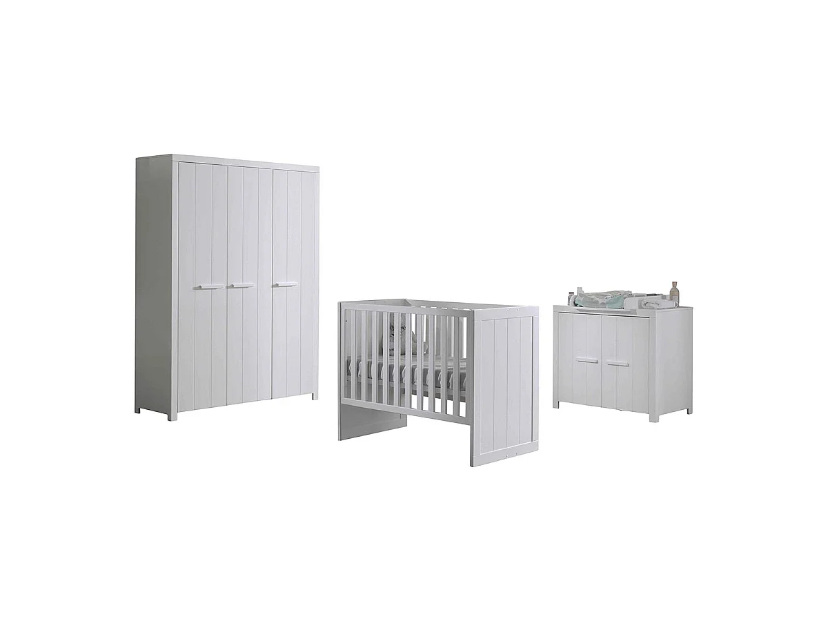 Chambre Complète Bébé 4P "Erik" Blanc