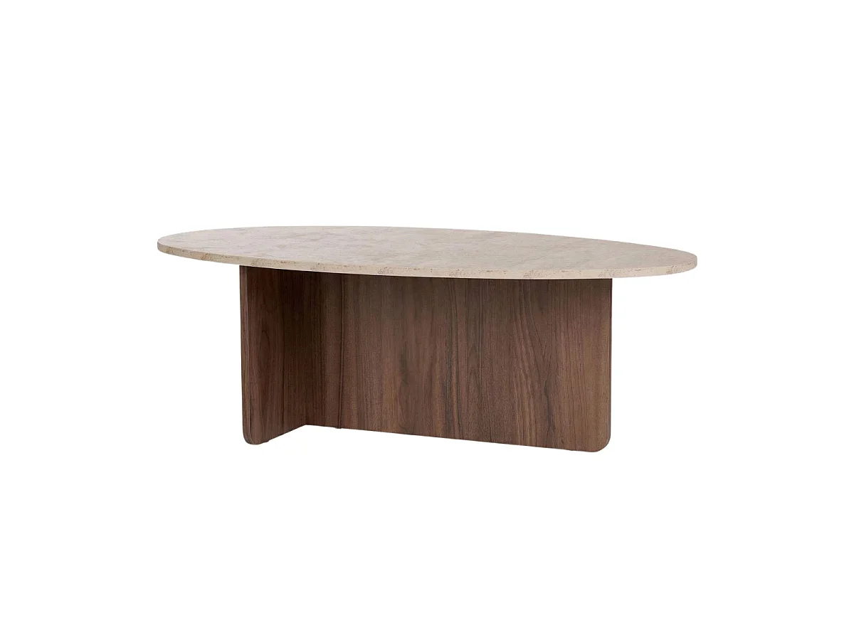 Mesa de centro con tapa ovalada L125 cm - ANNA